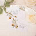 TABLICA rejestracyjna personalizowana - niezbędna dekoracja ślubna. Kwiatowo geometryczny modny wzór z imionami Pary Młodej.