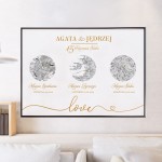 PLAKAT na rocznicę ślubu Mapa spotkań do wspólnego życzenia