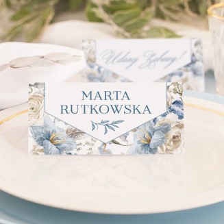 Winietka personalizowana na ślub z imionami Pary Młodej. Idealnie sprawdzi się jako dekoracja stołu.