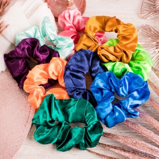 Scrunchies kolorowe gumki dla dziewczyn