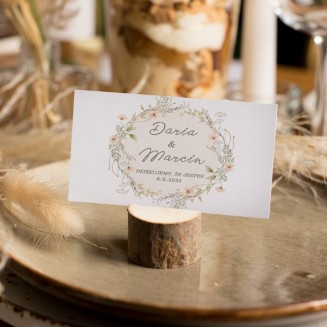 Personalizowany bilecik dla gości na wesele. Dodatek do upominku, dekoracja stołu.