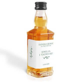 Etykiety samoprzylepne do udekorowania buteleczek mini whisky.