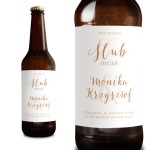 Naklejki na butelki z piwem na wesele, z personalizacją