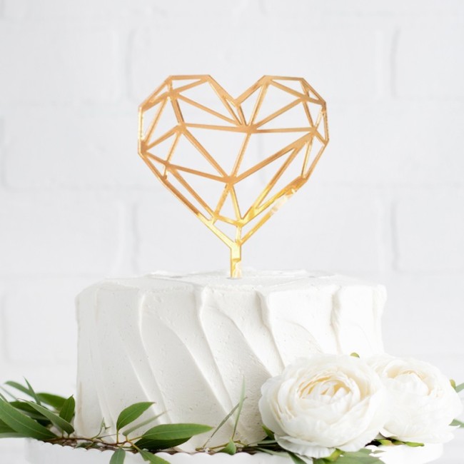 KONTUR dekoracyjny na tort LOVE Złoty