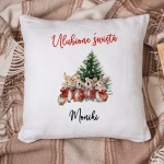 Poduszka świąteczna personalizowana imieniem.