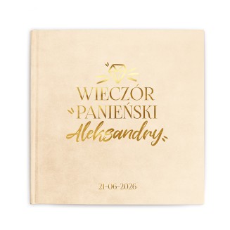 Welurowy album na zdjęcia z Panieńskiego. Pamiątka dla Panny Młodej.