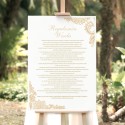 REGULAMIN weselny minimalistyczny plakat 50x70 cm Elegancja Złota
