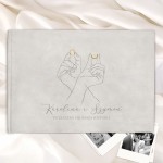 Welurowy ALBUM Ślubny z Personalizacją Złote Obrączki
