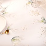 BIEŻNIK Obrus Elegancka Dekoracja Na Stół Ze Złoceniami 28cm x 2,75m