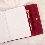 Ekskluzywny NOTES Welurowy ze Złoceniem Prezent Dla Niej