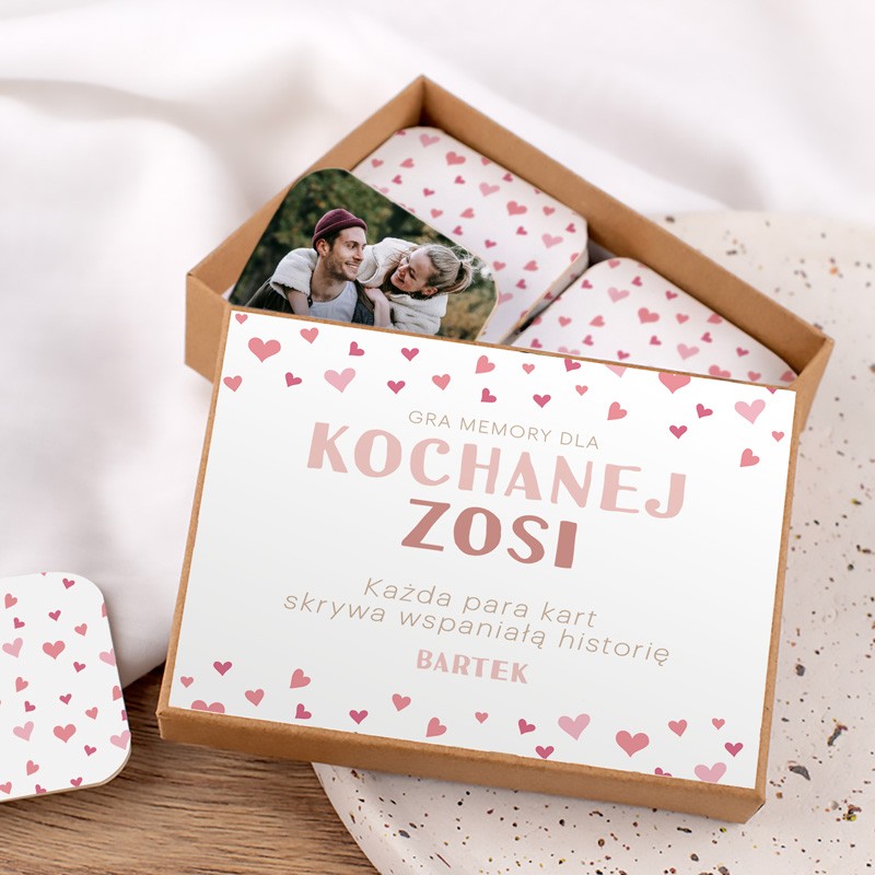 Personalizowana Gra MEMORY ze Zdjęciami Prezent Dla Partnerki