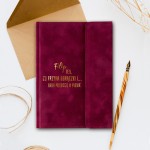 Elegancki NOTES Welurowy Zabawny Prezent Dla Świadka Podziękowanie