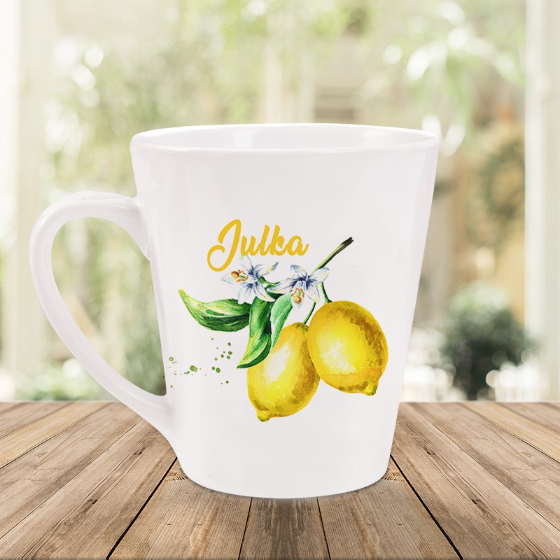 Kubek z cytrynkami i imieniem