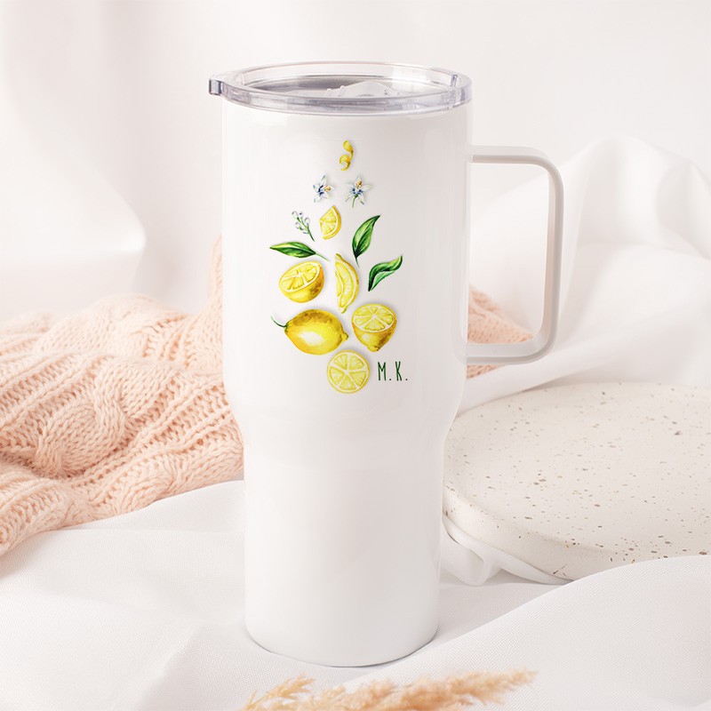 Termiczny kubek z personalizowanymi inicjałami