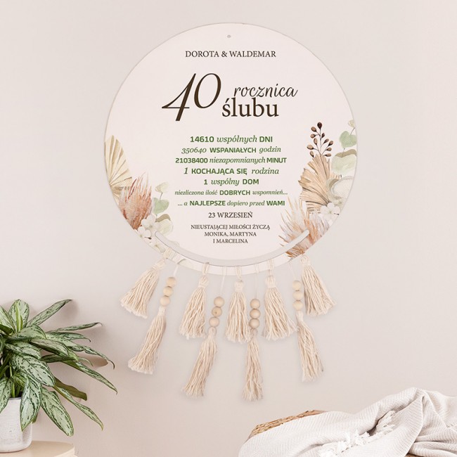 ŁAPACZ snów Wyjątkowy prezent z dedykacją na rocznicę ślubu