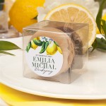 PUDEŁECZKA na prezenciki przezroczyste Słoneczna Cytryna10szt (+etykiety)