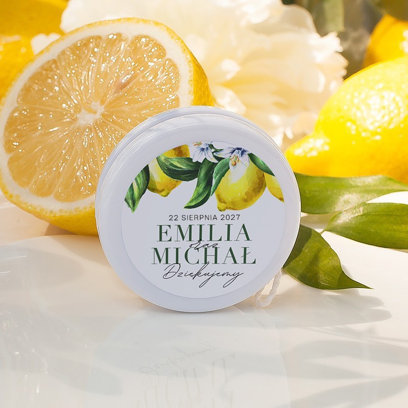 Wakacyjna kolekcja Słoneczna Cytryna. Przykładowa aranżacja stołu weselnego.