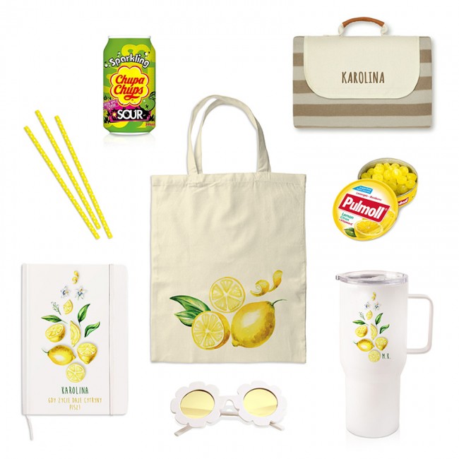 ZESTAW Akcesoria z Motywem Cytryny Prezent Dla Kobiety