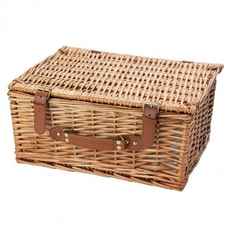 Kosz wiklinowy na piknik z wyposażeniem