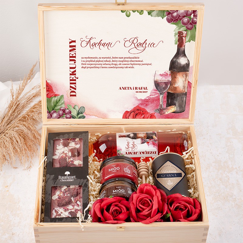 Personalizowana SKRZYNKA Podziękowanie Dla Rodziców na Wesele