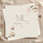 Eleganckie zaproszenie ślubne w stylu boho