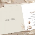 Wypisane zaproszenie ślubne boho