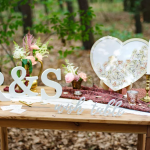 Drewniany NAPIS Wish Table Dekoracja na Stół 40cm