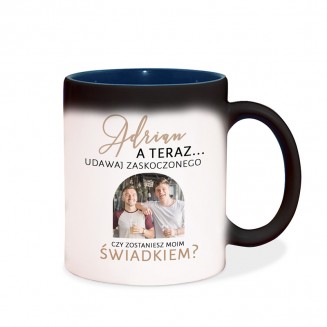 Oryginalny kubek termiczny dla świadka z niespodzianką