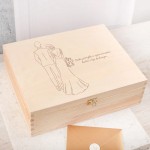 ZESTAW w Drewnianej Skrzyni Elegancki Prezent na Ślub