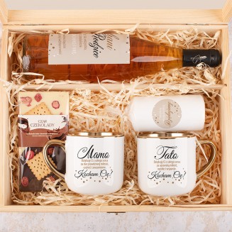 SKRZYNKA dla Rodziców Elegancka Z KUBKAMI