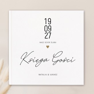 KSIĘGA GOŚCI na ślub i wesele Klasyczna Elegancja BIAŁE KARTKI