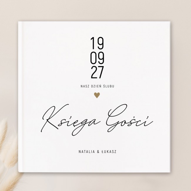 KSIĘGA GOŚCI na ślub i wesele Klasyczna Elegancja BIAŁE KARTKI