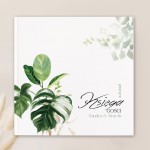 KSIĘGA na wpisy i życzenia gości z motywem monstery BIAŁE KARTKI