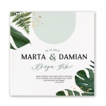 Księga gości na wesele z motywem roślinnym