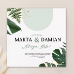 KSIĘGA GOŚCI weselnych z monsterą