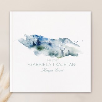 Księga gości na wesele z motywem zimowym