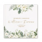KSIĘGA GOŚCI weselnych Białe Kwiaty BIAŁE KARTKI