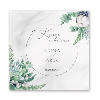 Księga z imionami pary mlodej na wpisy