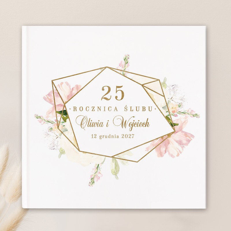 Księga personalizowana na rocznicę ślubu na wpisy gości