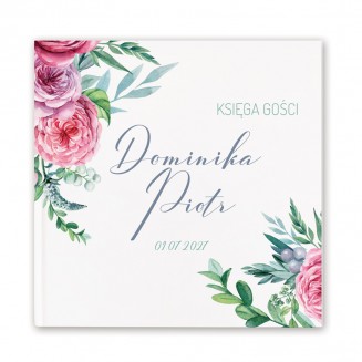 Kwadratowy album weselny z imionami