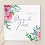 Personalizowana księga weselna z motywem kwiatów