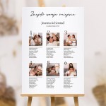 PLAN Stołów Weselnych ze Zdjęciami Pary Młodej Dekoracja Sali