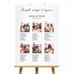 PLAN Stołów Weselnych ze Zdjęciami Pary Młodej Dekoracja Sali