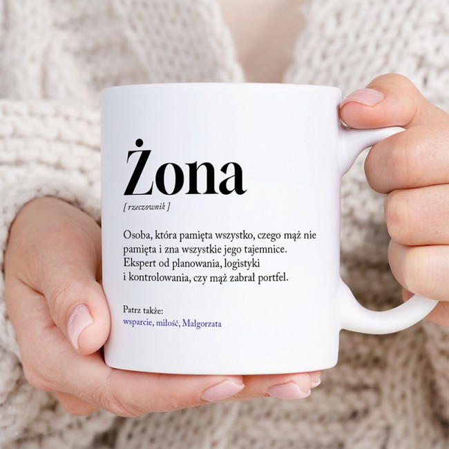 KUBEK z Definicją Mąż Żona Zabawny Prezent Małżeński