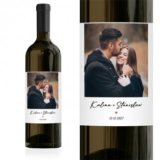 ETYKIETA na Butelkę Wina ze Zdjęciem Pary Prezent dla Dwojga
