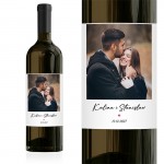 ETYKIETA na Butelkę Wina ze Zdjęciem Pary Prezent dla Dwojga