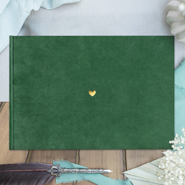 Minimalistyczny ALBUM Welurowy z Serduszkiem na Walentynki