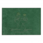 Welurowy ALBUM Ślubny z Personalizacją Złote Obrączki