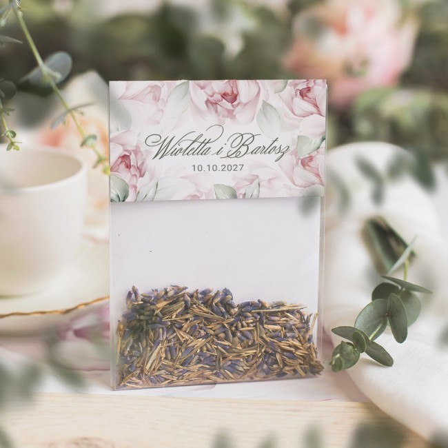 Nasiona na upominek dla gości. Podziękowanie na prezent. Ślubny prezent.