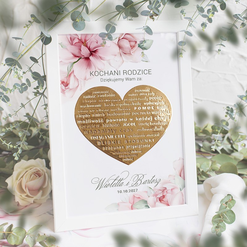 tabliczka podziękowanie dla rodziców na ślub